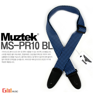 (지엠뮤직_스트랩)Muztek MS-PR-10 BL 체크 기타멜방 뮤즈텍 Strap