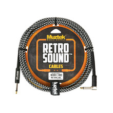 RETRO SOUND Cable 3m Angle Black/Silver (RS-300L BS) /PLUG 1자+ㄱ자/ 레트로 사운드 악기케이블 잭선