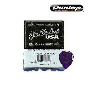던롭 피크 기타피크 스터비 3.0mm 474R3.0 (봉지 24) Stubby Dunlop Pick